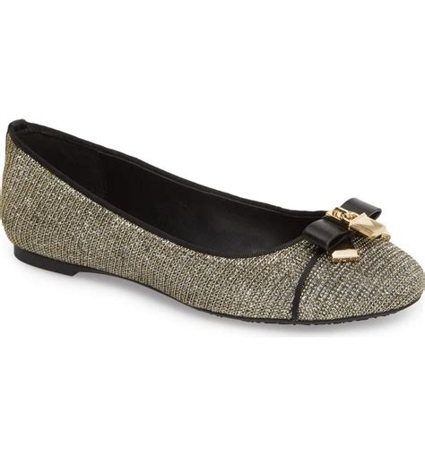 michael michael kors alice leather ballet flats|michael kors quilted ballet flats.